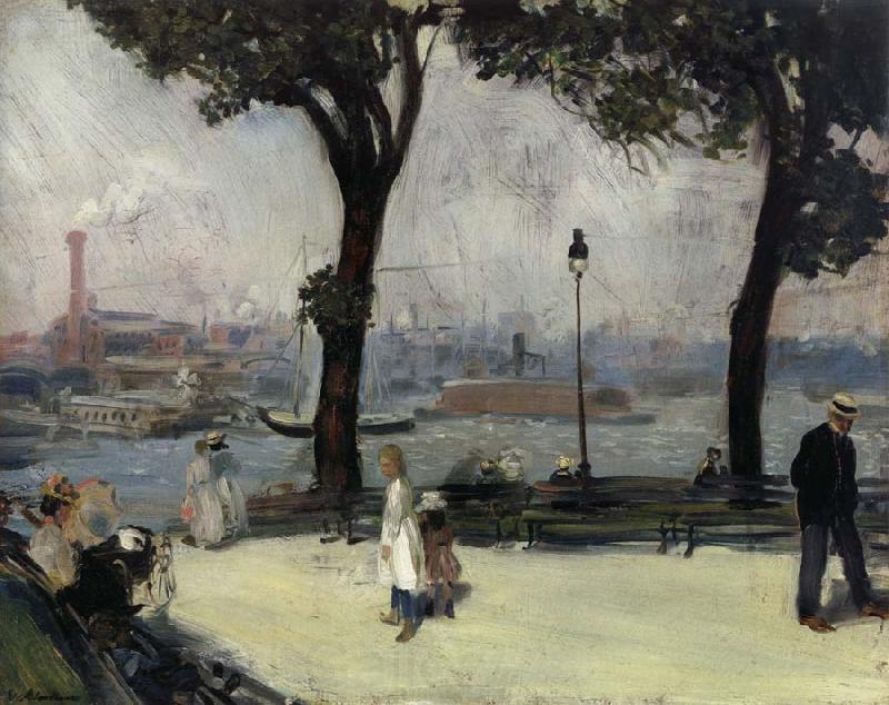 William J.Glackens East River Park Norge oil painting art